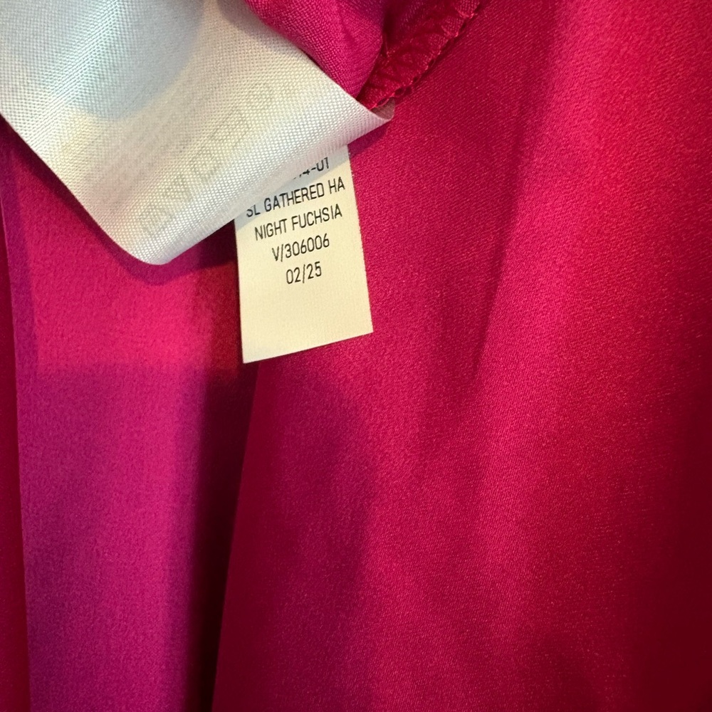 Banana Republic drop waist gathered halter maxi dress NWT fuschia M - Picture 8 of 10